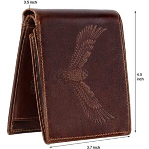 URBAN FOREST Zeus Leather Wallet & Accessory Set for Men, Caramel Brown, Casual