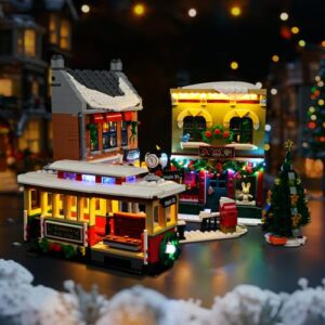 BrickBling LED Light Compatible with Lego 10308 Holiday Main Street Building Set Creative Lights, Gift Idea Compatible with Lego Fans (Without Model)