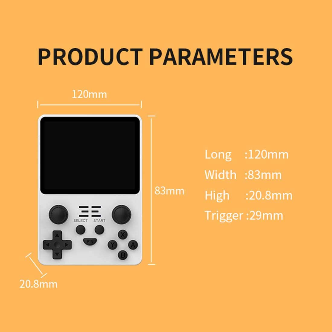 ZOSTER Handheld Game Console Powkiddy 16G+128G RGB20S 20,000 Games 3.5 Inch IPS Screen Open Source Arkos Linux System Nostalgic Arcade Retro Game Machine for Kids Adult