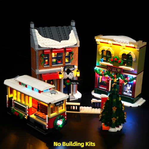 BrickBling LED Light Compatible with Lego 10308 Holiday Main Street Building Set Creative Lights, Gift Idea Compatible with Lego Fans (Without Model)