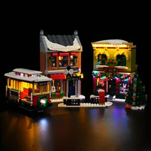 brickbling led light compatible with lego 10308 holiday main street building set creative lights, gift idea compatible with lego fans (without model)