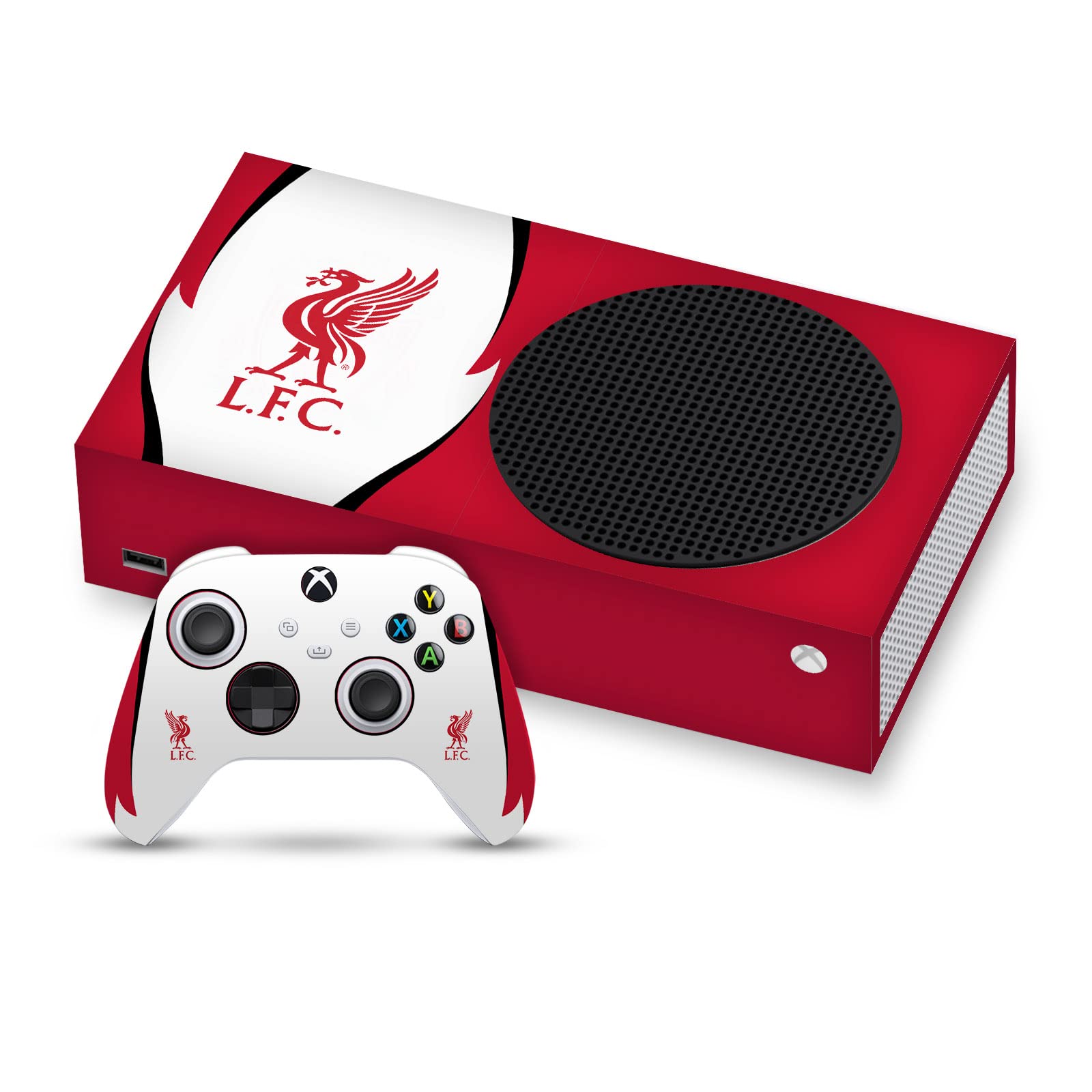 Head Case Designs Officially Licensed Liverpool Football Club Side Details Art Vinyl Sticker Gaming Skin Decal Cover Compatible With Xbox Series S Console and Controller Bundle