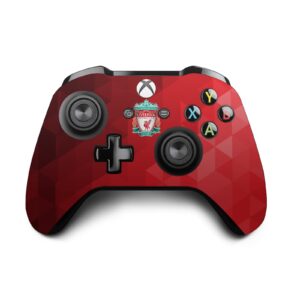 head case designs officially licensed liverpool football club crest red geometric art vinyl sticker gaming skin decal cover compatible with xbox one s/x controller