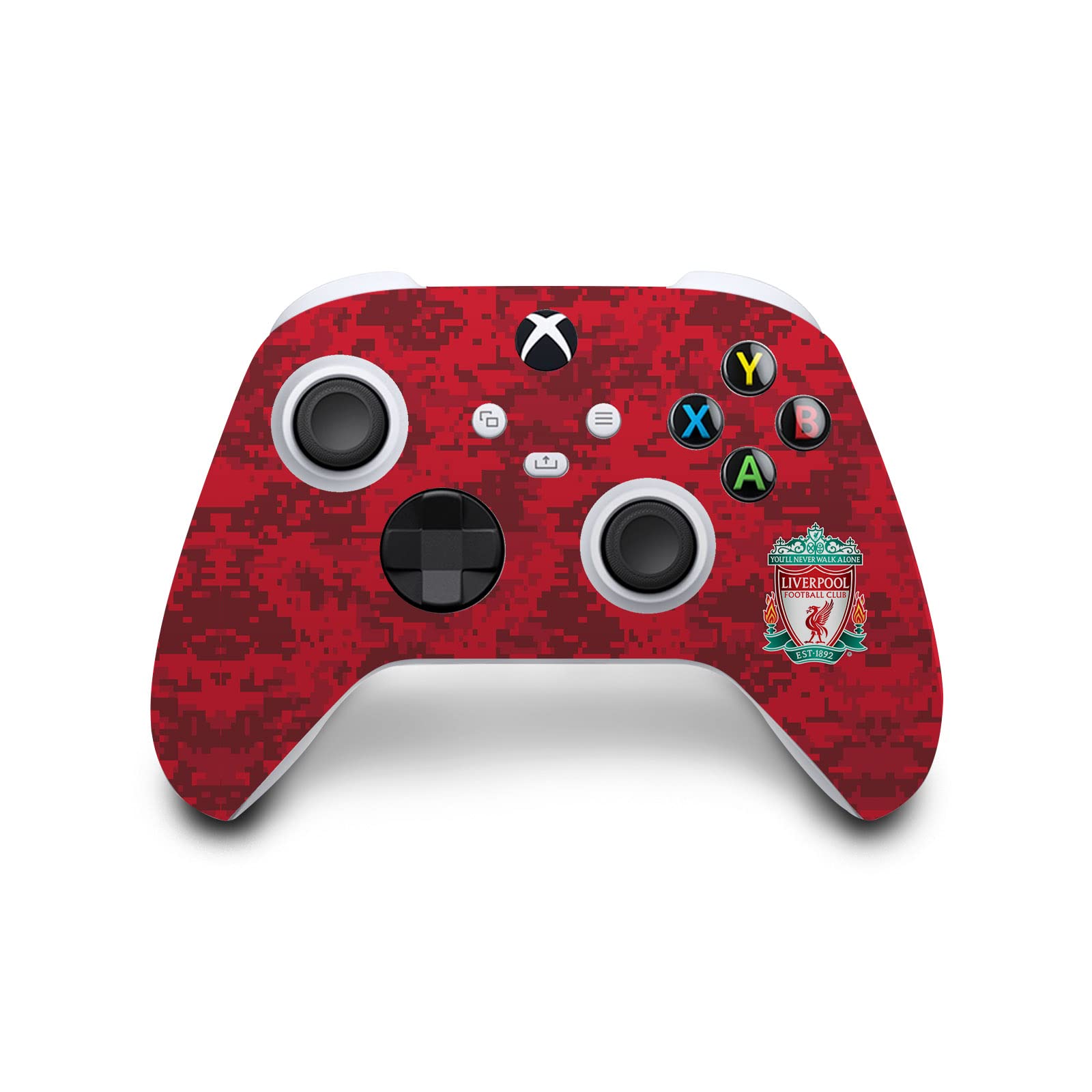 Head Case Designs Officially Licensed Liverpool Football Club Crest Red Camouflage Art Vinyl Sticker Gaming Skin Decal Cover Compatible With Xbox Series S Console and Controller Bundle