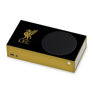 head case designs officially licensed liverpool football club liver bird gold on black art vinyl sticker gaming skin decal cover compatible with xbox series s console