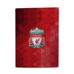 Head Case Designs Officially Licensed Liverpool Football Club Crest Red Geometric Art Vinyl Faceplate Gaming Skin Decal Compatible With Sony PlayStation 5 PS5 Disc Console & DualSense Controller