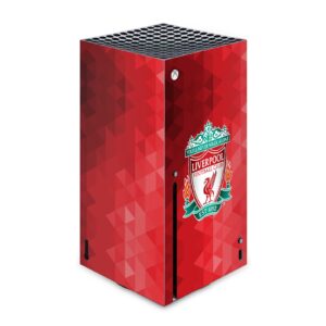 head case designs officially licensed liverpool football club crest red geometric art vinyl sticker gaming skin decal cover compatible with xbox series x console