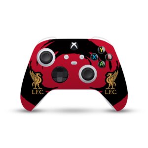 head case designs officially licensed liverpool football club sweep stroke art vinyl sticker gaming skin decal cover compatible with xbox series x/s controller