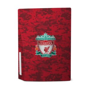 Head Case Designs Officially Licensed Liverpool Football Club Crest Red Camouflage Art Vinyl Faceplate Sticker Gaming Skin Decal Cover Compatible With Sony PlayStation 5 PS5 Disc Edition Console