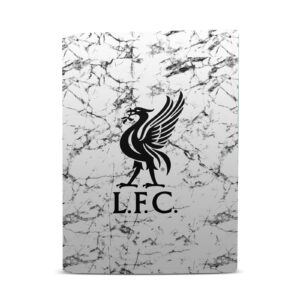 Head Case Designs Officially Licensed Liverpool Football Club Black Liverbird Marble Art Vinyl Faceplate Gaming Skin Decal Compatible With Sony PlayStation 5 PS5 Digital Console & DualSense Controller