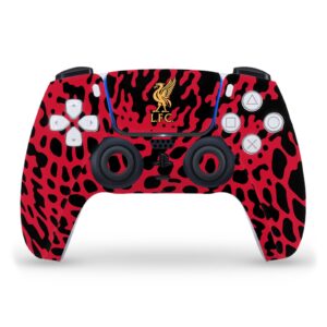 head case designs officially licensed liverpool football club animal print art vinyl faceplate sticker gaming skin decal cover compatible with sony playstation 5 ps5 dualsense controller