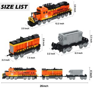 BRICK STORY City Cargo Train Building Set, BNSF Freight Trains Model, Steam Locomotive Train Building Blocks Toys, Gift Trains for Boys&Girls Kids Aged 8-14, 635 Pieces