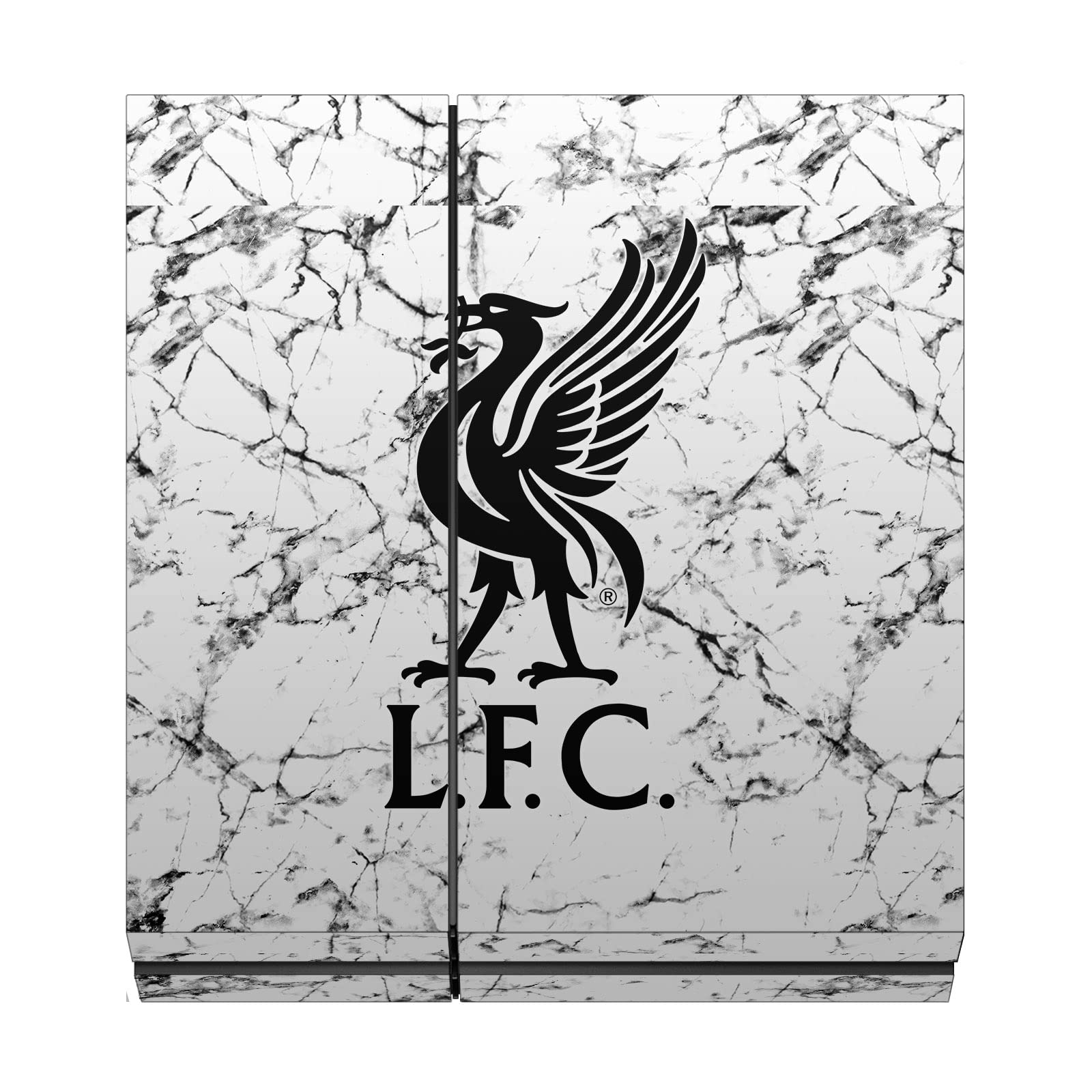 Head Case Designs Officially Licensed Liverpool Football Club Black Liver Bird Marble Art Vinyl Gaming Skin Decal Compatible with Sony PlayStation 4 PS4 Console and DualShock 4 Controller Bundle