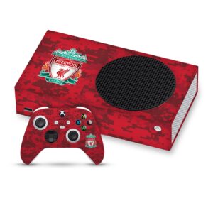 Head Case Designs Officially Licensed Liverpool Football Club Crest Red Camouflage Art Vinyl Sticker Gaming Skin Decal Cover Compatible With Xbox Series S Console and Controller Bundle