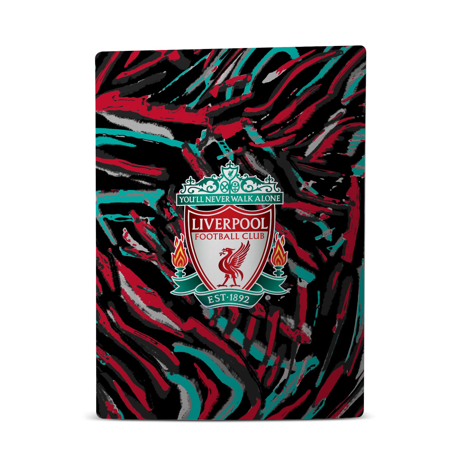 Head Case Designs Officially Licensed Liverpool Football Club Abstract Brush Art Vinyl Faceplate Sticker Gaming Skin Decal Cover Compatible With Sony PlayStation 5 PS5 Disc Edition Console