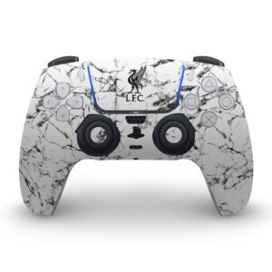 Head Case Designs Officially Licensed Liverpool Football Club Black Liverbird Marble Art Vinyl Faceplate Gaming Skin Decal Compatible With Sony PlayStation 5 PS5 Digital Console & DualSense Controller