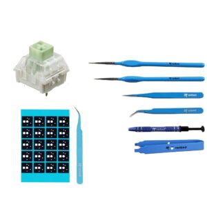 Ranked Kailh Box Jade x90 pcs + Eva Switch Pad + Lube Kit (Stem Puller, Brush, Tweezers, Switch Puller)