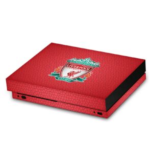 head case designs officially licensed liverpool football club crest red mosaic art vinyl sticker gaming skin decal cover compatible with xbox one x console