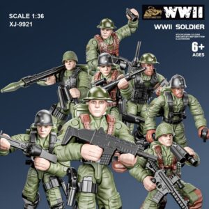 YEIBOBO ! Army Men Set Military Action Figures Mini Soldier Model Toys (WWII US Army XJ-9921)