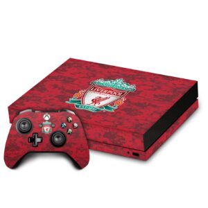 head case designs officially licensed liverpool football club crest red camouflage art vinyl sticker gaming skin decal cover compatible with xbox one x console and controller bundle