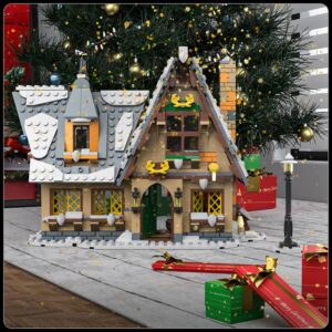 Mould King Christmas Cottage House Alone Building Sets Toy, STEM Project Educational Building Kit Toys, Holiday Presents for Kids 8 9 10 11 12 13 14 Years Old(766 Pieces)