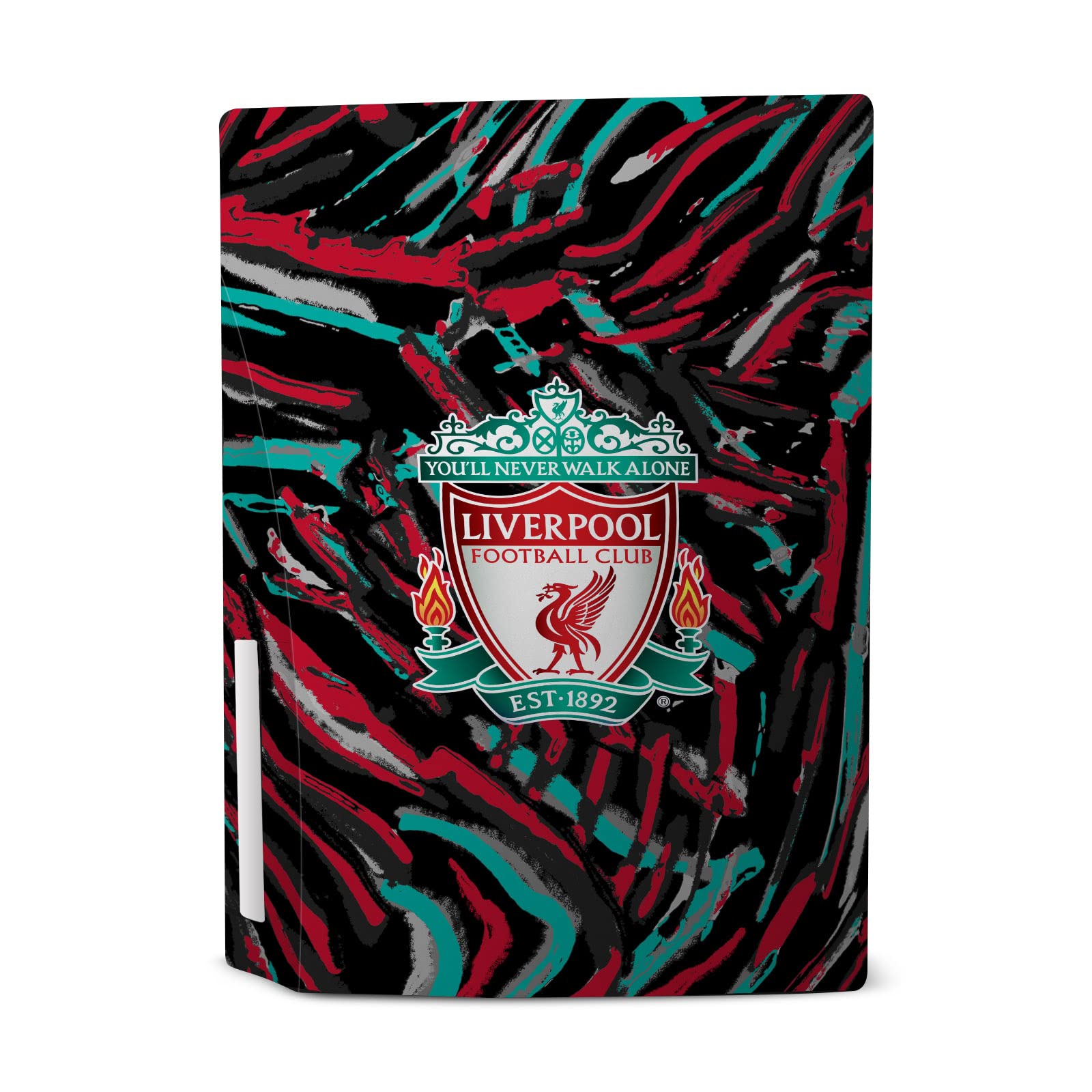 Head Case Designs Officially Licensed Liverpool Football Club Abstract Brush Art Vinyl Faceplate Sticker Gaming Skin Decal Cover Compatible With Sony PlayStation 5 PS5 Disc Edition Console