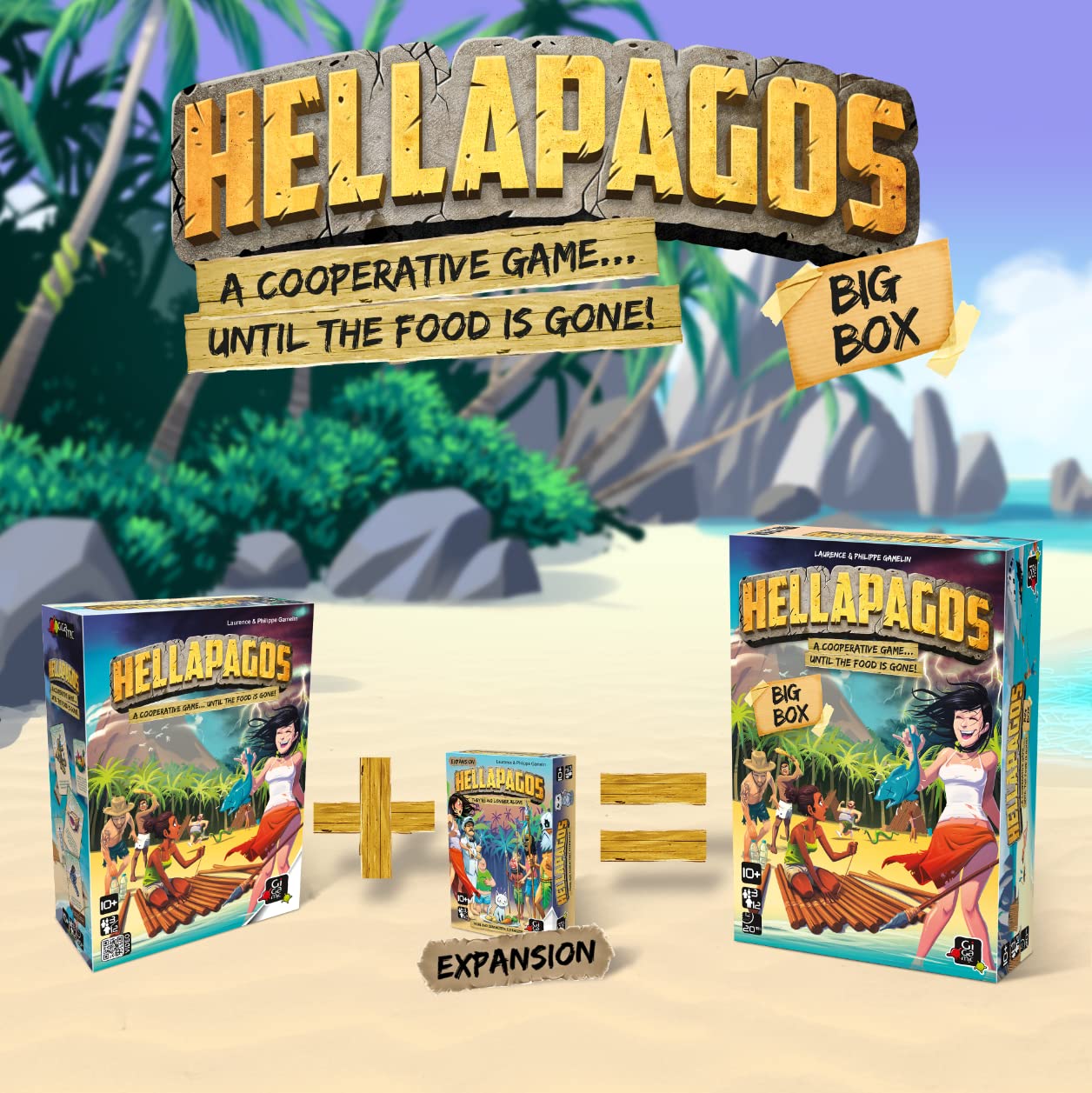 GIGAMIC Hellapagos: Big Box | Cooperative Party Game for Teens and Adults | Ages 10+ | 3 to 12 Players | 20 Minutes