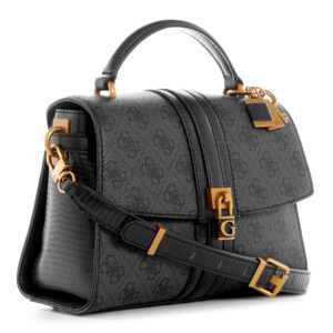 GUESS Ginevra Top Handle Flap, Coal Logo