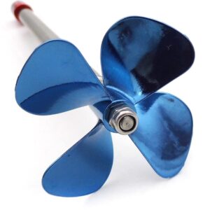 【Remote Control Toy Parts】 1PC RC Boat Metal Propeller 4-Blades 4mm Shaft Right Left Hand 55mm Prop for RC Boat -Environmentally Friendly Materials (Color : 1PC Red Right Hand)