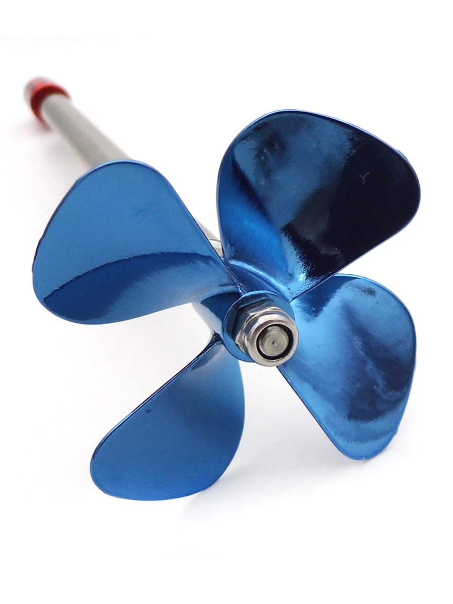 【Remote Control Toy Parts】 1PC RC Boat Metal Propeller 4-Blades 4mm Shaft Right Left Hand 55mm Prop for RC Boat -Environmentally Friendly Materials (Color : 1PC Red Right Hand)