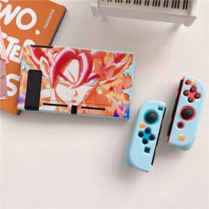 ENFILY for Cute Dragon Ball Case Compatible with Nintendo Switch, Dockable Case Cover, Ergonomic Soft TPU Grip Case for Joycon, Sparkle Skin Set