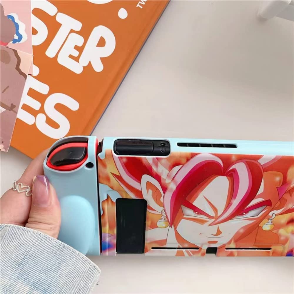 ENFILY for Cute Dragon Ball Case Compatible with Nintendo Switch, Dockable Case Cover, Ergonomic Soft TPU Grip Case for Joycon, Sparkle Skin Set