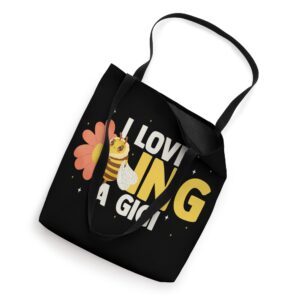 I Love Being A Gigi Sunflower Bee Funny Grandma Tote Bag