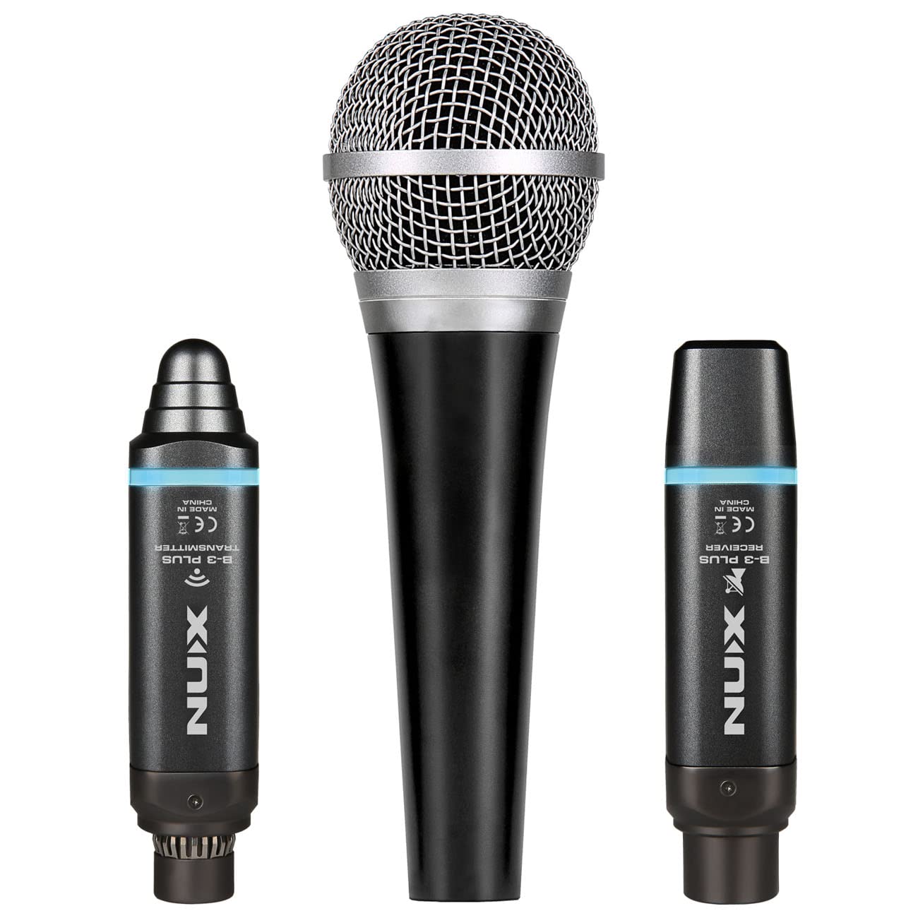 NUX B-3 Plus with Microphone Wireless Microphone System for XLR Dynamic Microphone