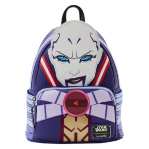 loungefly nycc exclusive star wars asajj ventress double strap shoulder bag