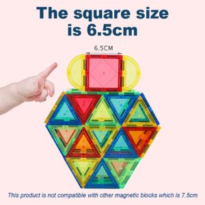 ZKA Magnetic Tiles Building Blocks Transparent Magnet 3D Building Blocks Board Kids Over Age 3 Learning Educational Toys(109PCS)