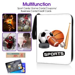 Sports Card Binder with Sleeves, 900 Pocket Sports Card Holder for Trading Cards Zipper Book Folder Collector Album 3 Ring Baseball Football Basketball Hockey Soccer Organizer Storage Boys Kids Gift