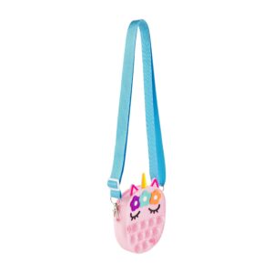 mud pie pink unicorn popper purse