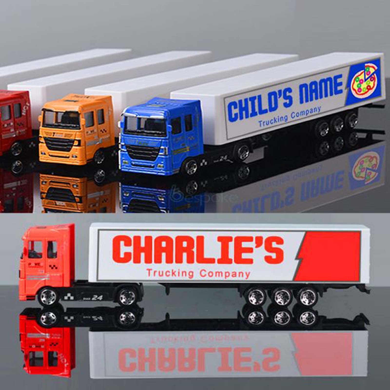 Personalized Toy Truck, Custom Model Toy Truck Carrier Truck Car Construction Vehicles Toys for Kids Boys Girls Toddlers Birthday with Your Child's Name