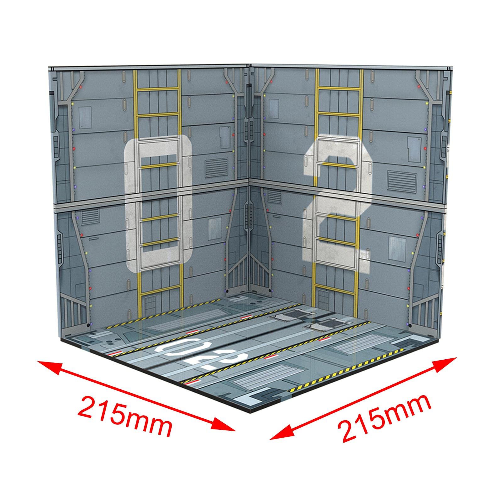 Menolana 1/12 Scale Backdrop Show Display Organizer Collection Diorama for Action Figures, Style A