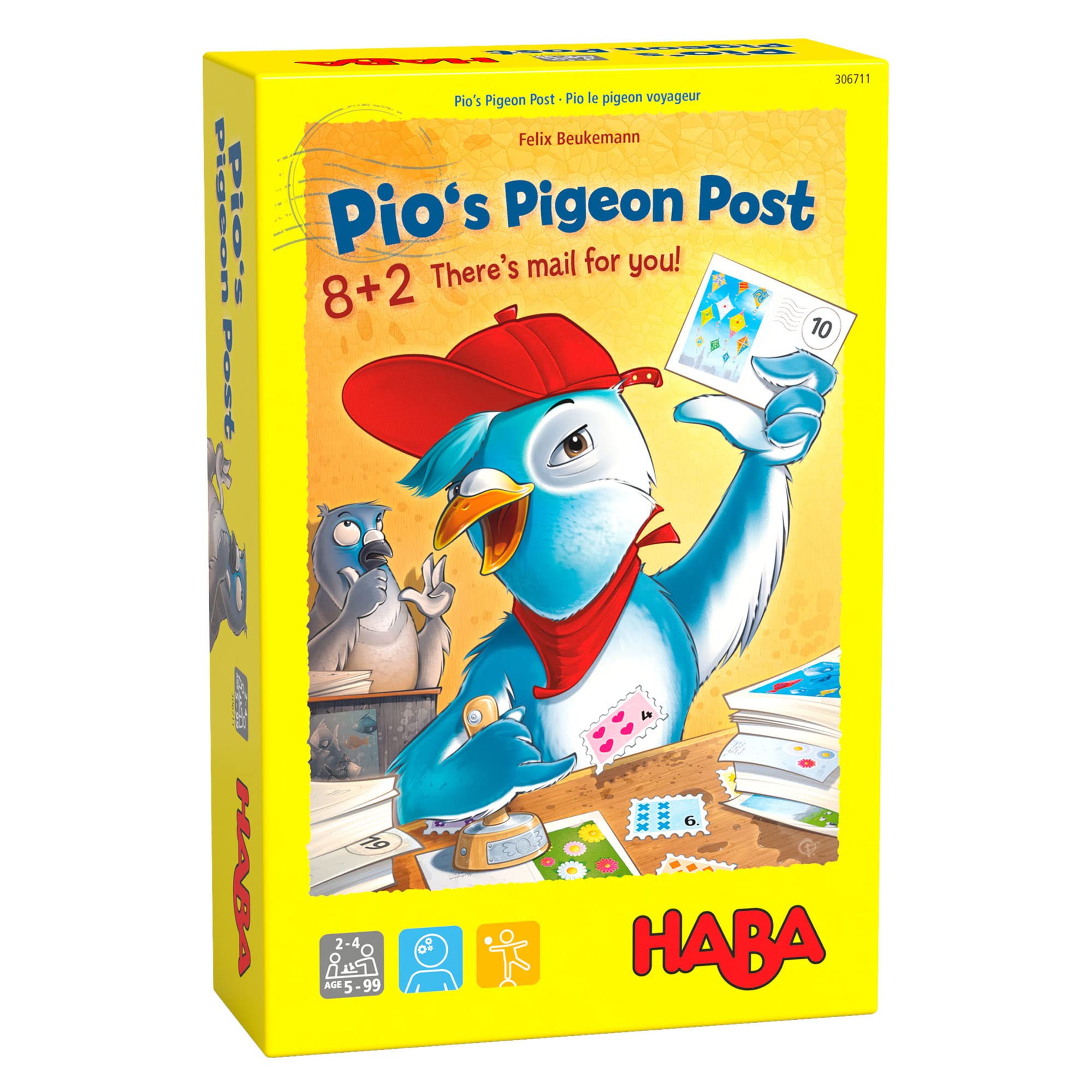 HABA Pio's Pigeon Post - 8+2 There's Mail for You - A Fun Arithmetic Game for Ages 5+