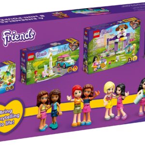 LEGO Friends Friends 66710 4-in-1 Building Toy Gift Set: Doggy Day Care, Turtle Protection Vehicle, Forest Waterfall and Olivia's Electric Car (66710)