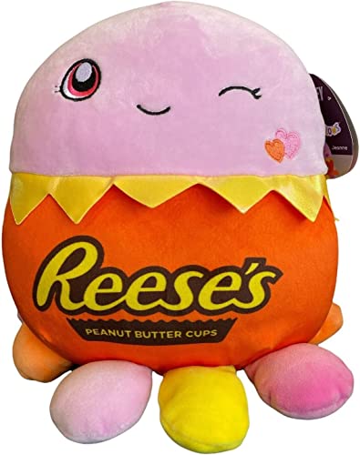 Squishmallows Official Kellytoy Valentines Squad Squishy Soft Plush Toy Animal (12 Inch, Jeanne Octopus (Candy Scented))