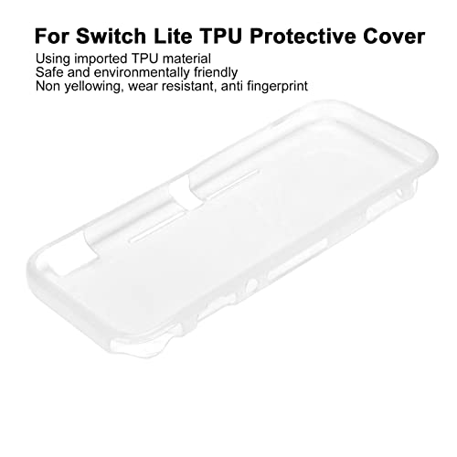 Janzoom TPU Sleeve, Protective Case Portable Comfortable Comprehensive Protection Anti Fingerprint Half Packed for Switch Lite(Transparent)