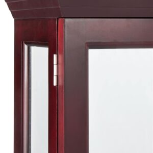 Displays2go 21" Countertop/Wall Mount Display Case, Adjustable Shelves, Locking - Mahogany (DCC2128MH2)