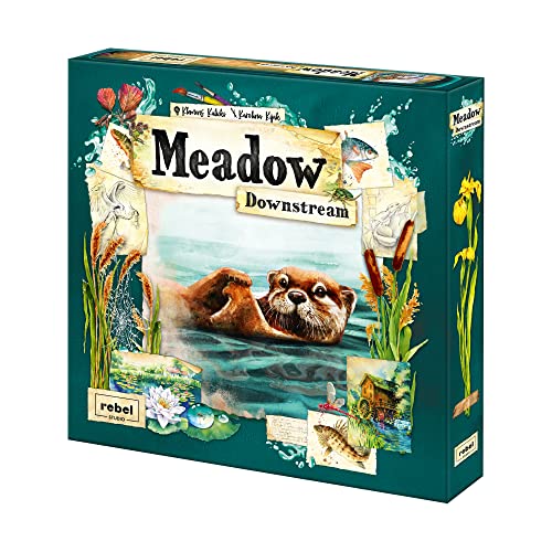 Meadow Downstream Board Game Expansion - Strategy Game, Adventure Game, Nature Game, Fun Family Game for Kids & Adults, Ages 10+, 1-4 Players, 60-90 Minute Playtime, Made by Rebel Studio