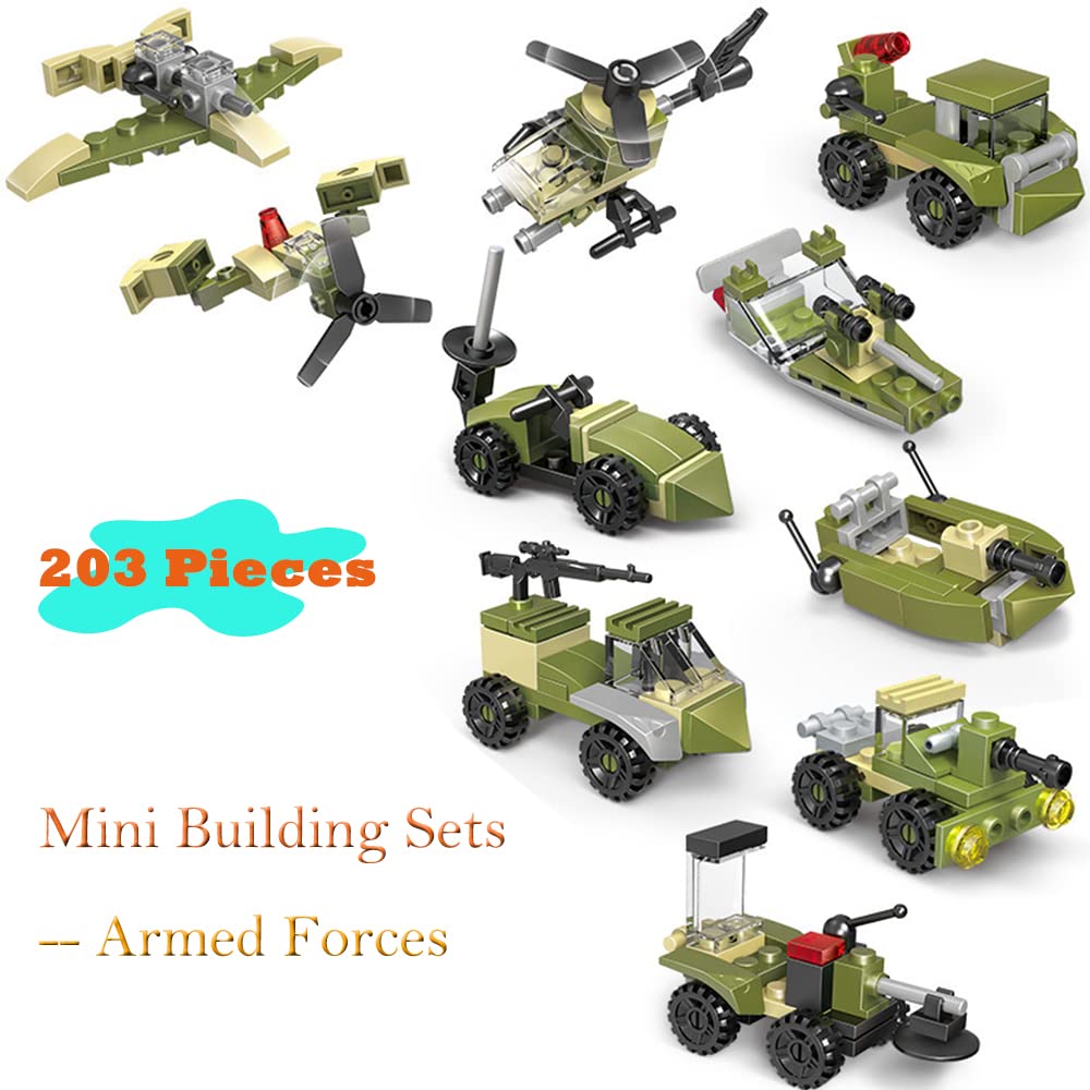 Ulanlan Military Vehicles and Engineering Cars Building Brick Sets, 3D Assembly Cars Construction Building Kit for Party Favors, Kids Prizes, Mini Building Block Car Toys for Boys and Girls, 30 Boxes