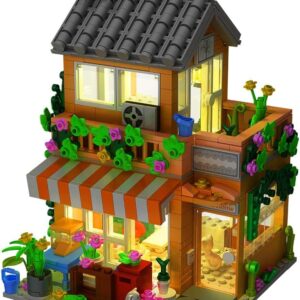 General Jim's Family Holiday Flower House City Modular Building Blocks Set | Compatible with Lego City Friends and Other Major Brick Building Brands