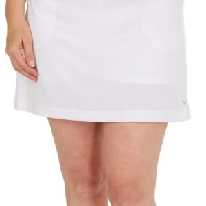 Callaway Women's Heather Golf Skort for Women with Stretch Fabric, TrueSculpt and Opti-Dri Technology, Brilliant White, Large