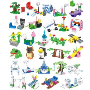 Ulanlan Girls Building Set for Age 6 Year Old Kids, STEM Toy Building Sets for Girls, Girls Building Block Construction Kits for Party Favors, Kids Prizes, Best Birthday Gift for Girls 30 Boxes